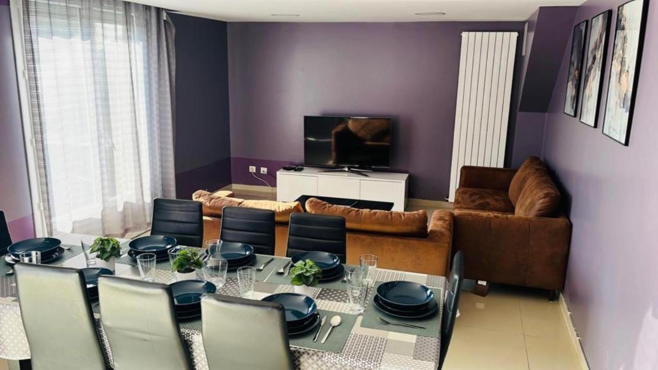 100M2 2 Chambres 8 Personnes - Grand Parking Et Terrasse Privee - Proche Cdg-Parc Expositions-Paris-Asterix-Disney Villepinte  Exterior foto